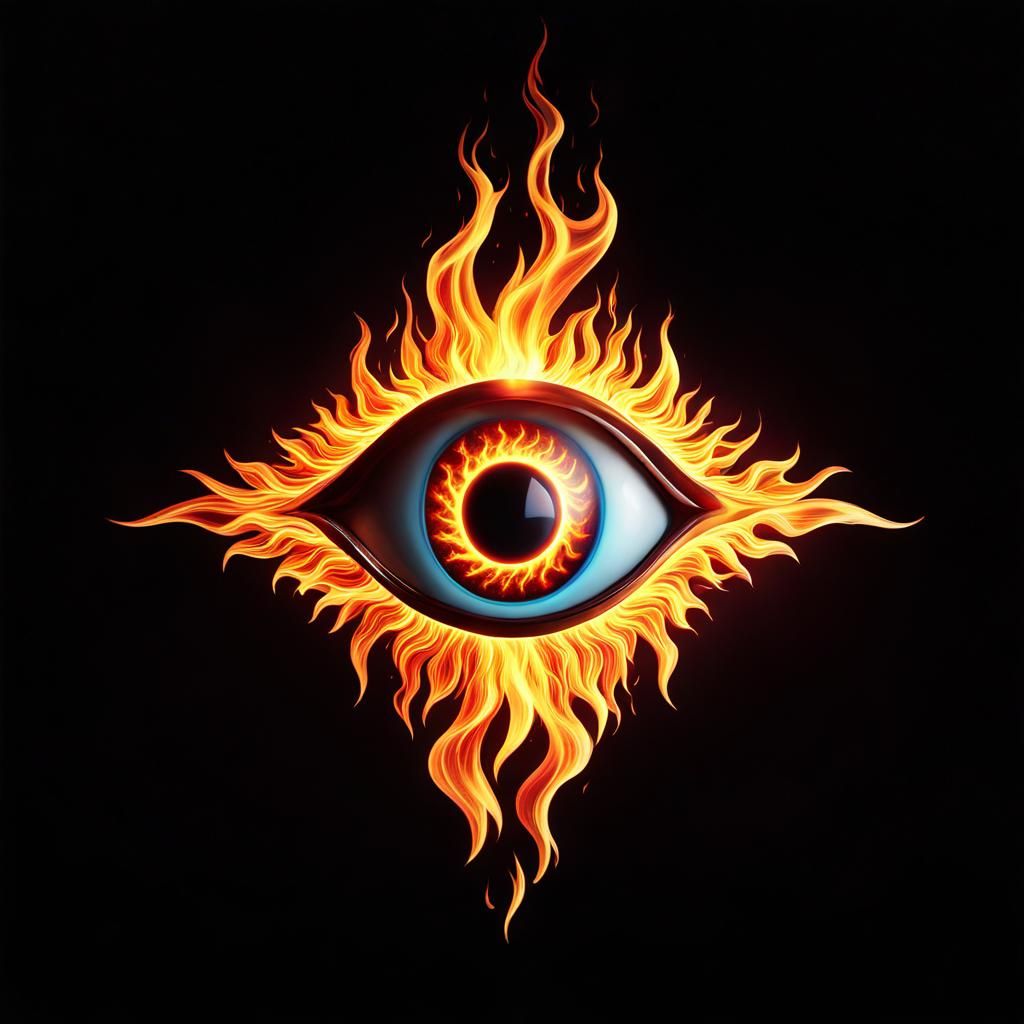 Astral Eye with Blazing Flames in 8K