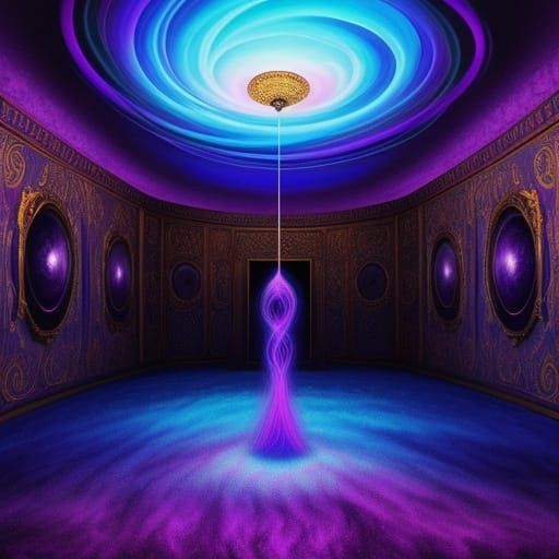 Surreal Person in Dreamlike Oil Painting