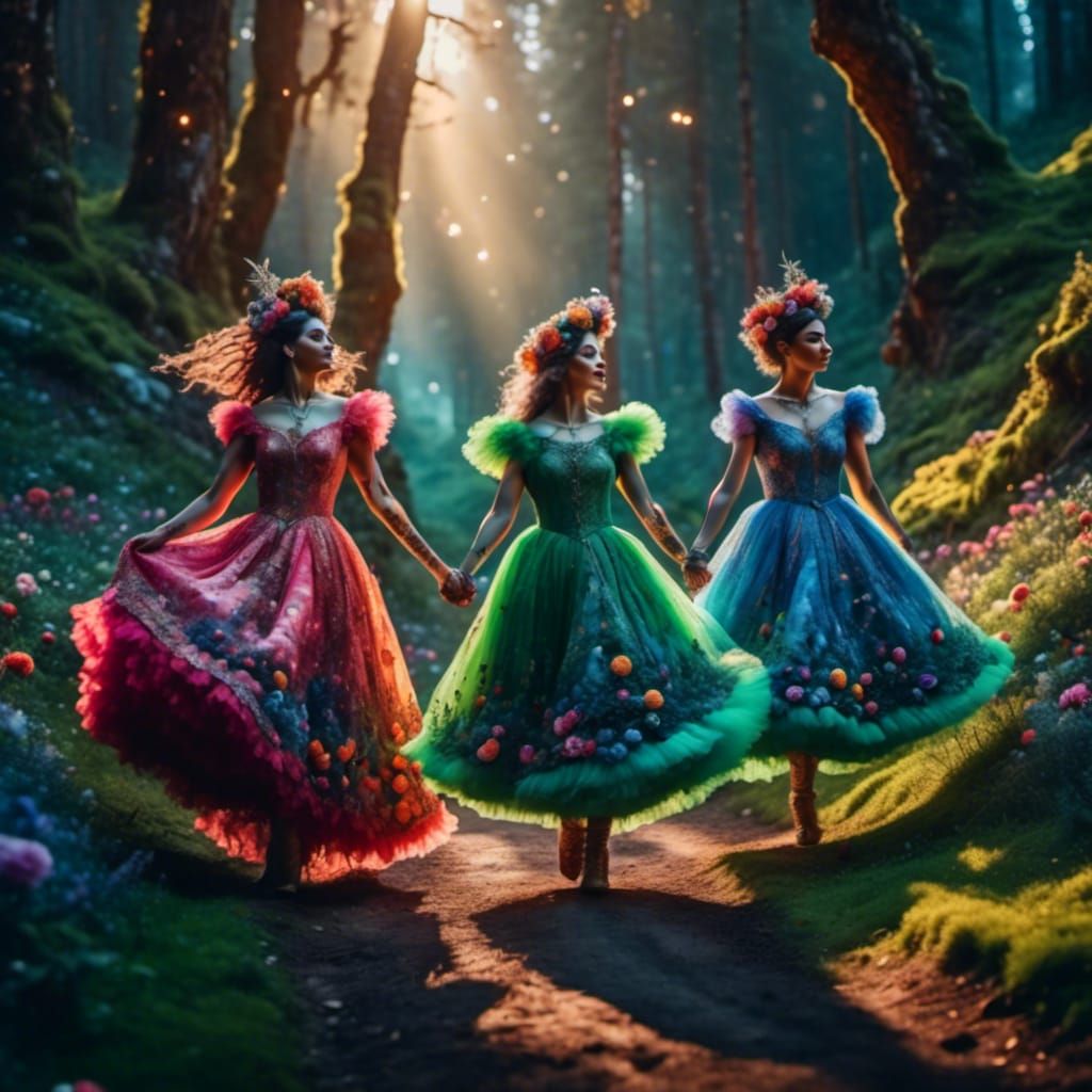 Hyperrealistic Painting of Woman's Joyful Journey