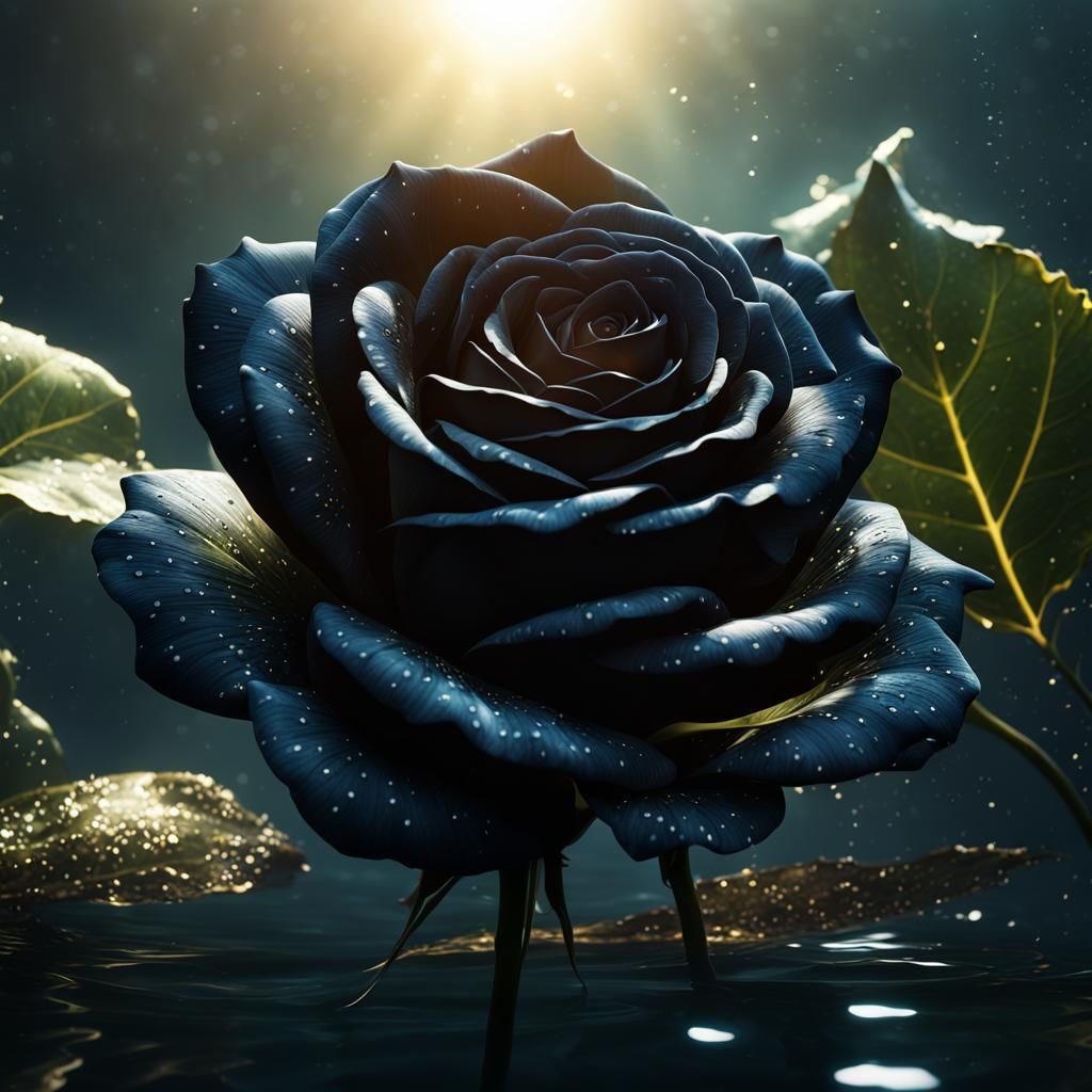 Black Rose in Deep Water: Fantasy Concept Art