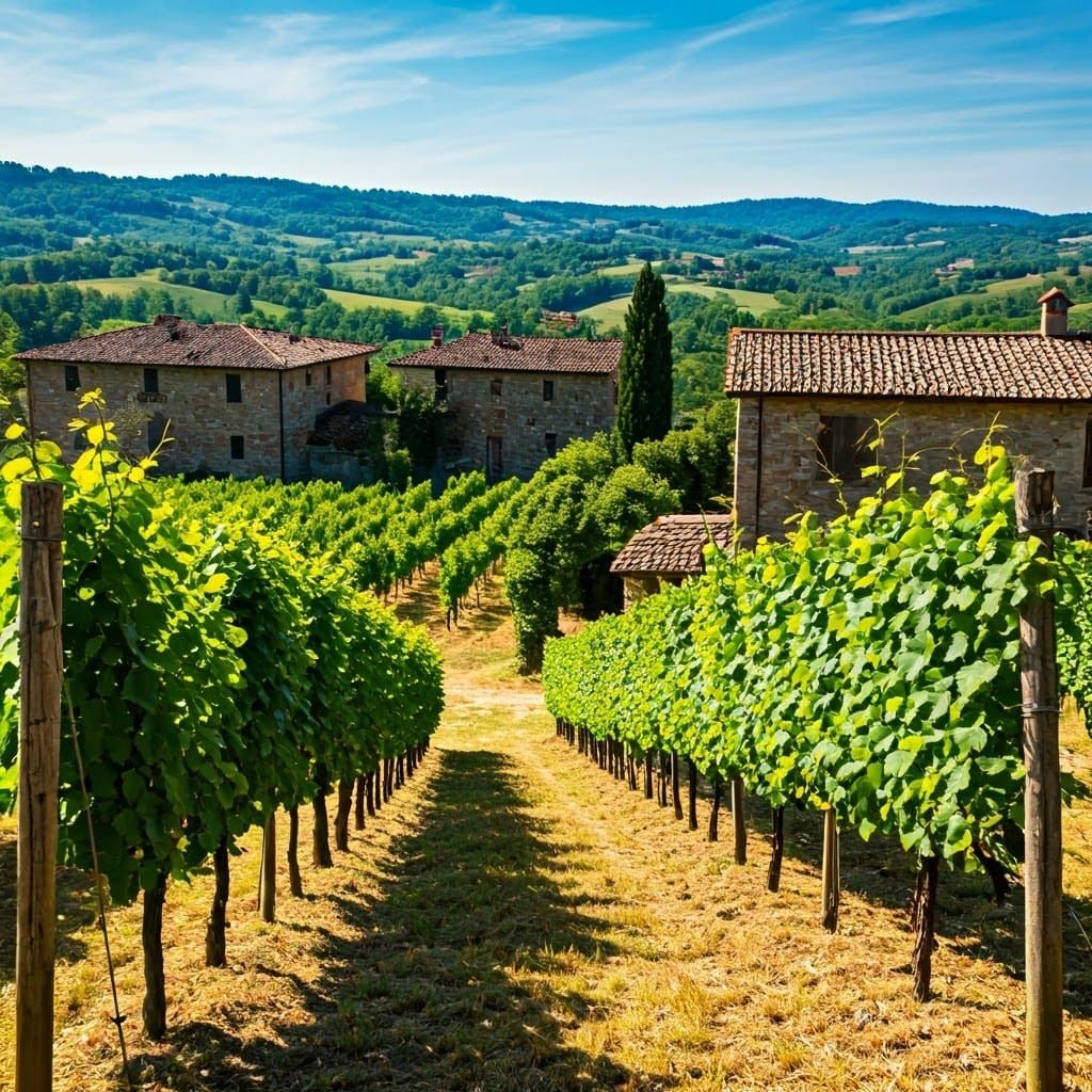 Impressionist Italian Countryside Scene