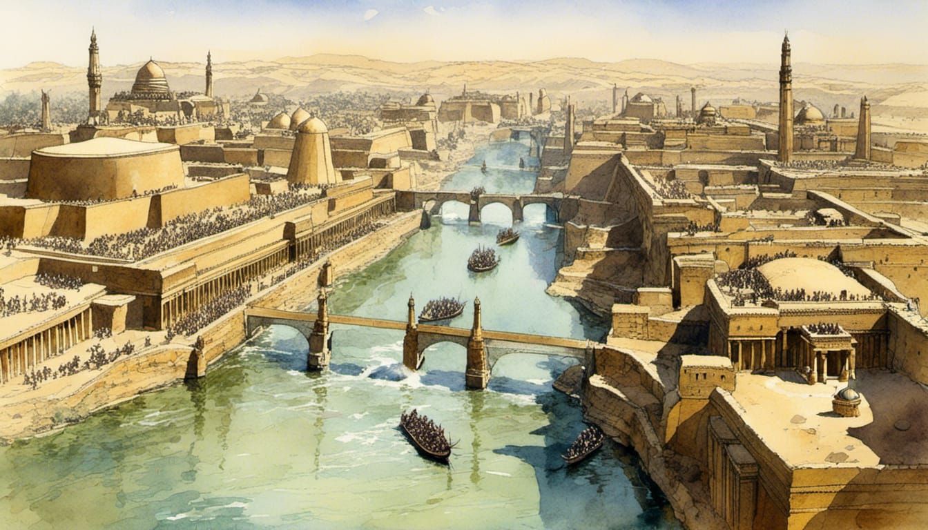 Epic Ancient Babylon on the Euphrates River