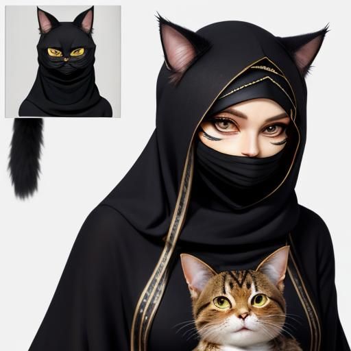 Catgirl in Burqa: A Fusion of Cultures