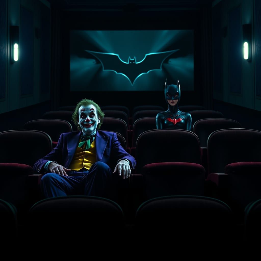 The Joker's Tense Encounter in an Empty Cinema