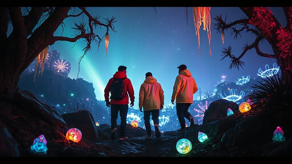 Interstellar Explorers Encounter Alien Life on Luminous Plan...