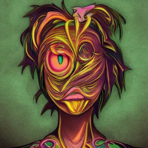 Hyperdetailed Chicken Mutant in Maximalist Style