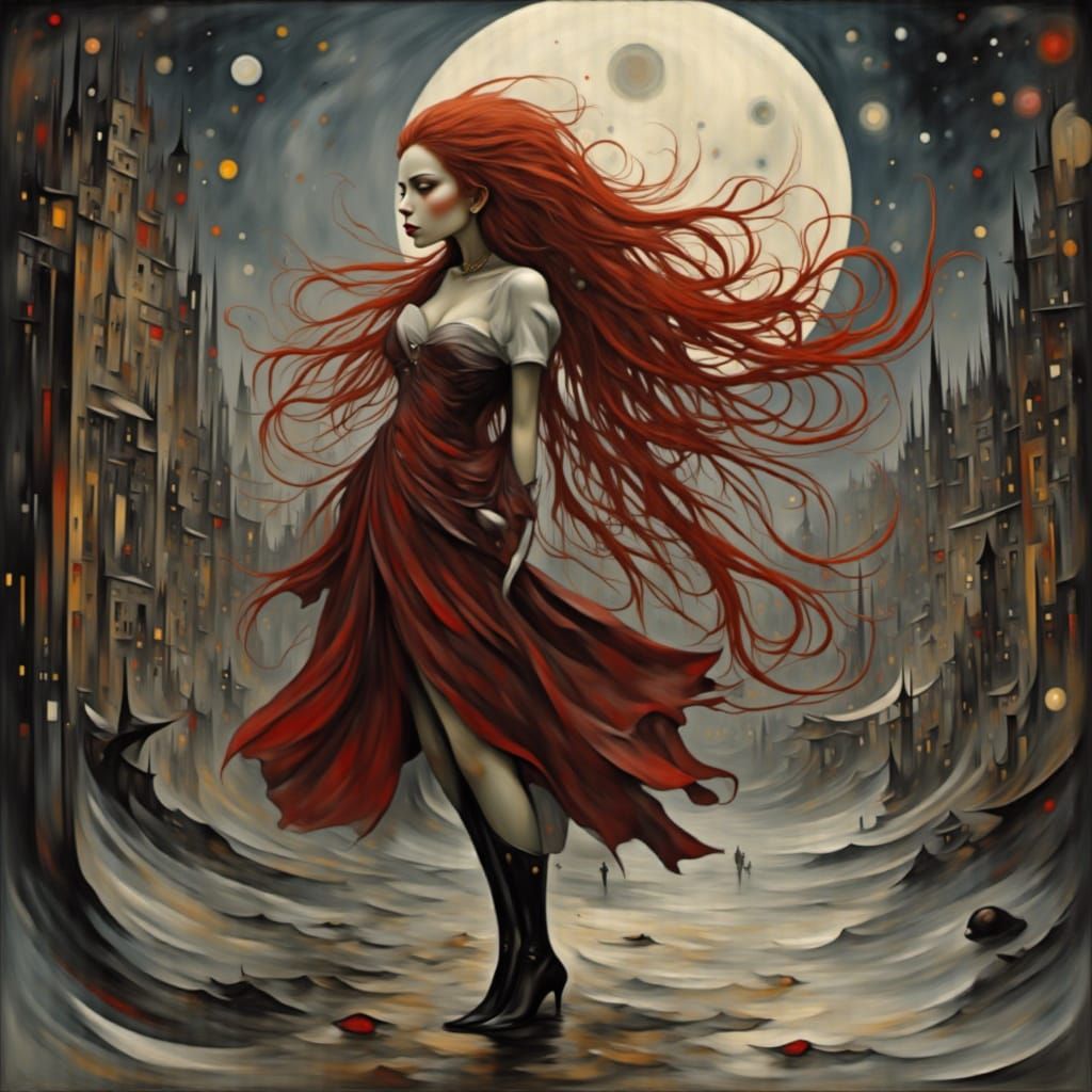 Stunning Woman in Santa Suit, 3D Game Cinematic Style