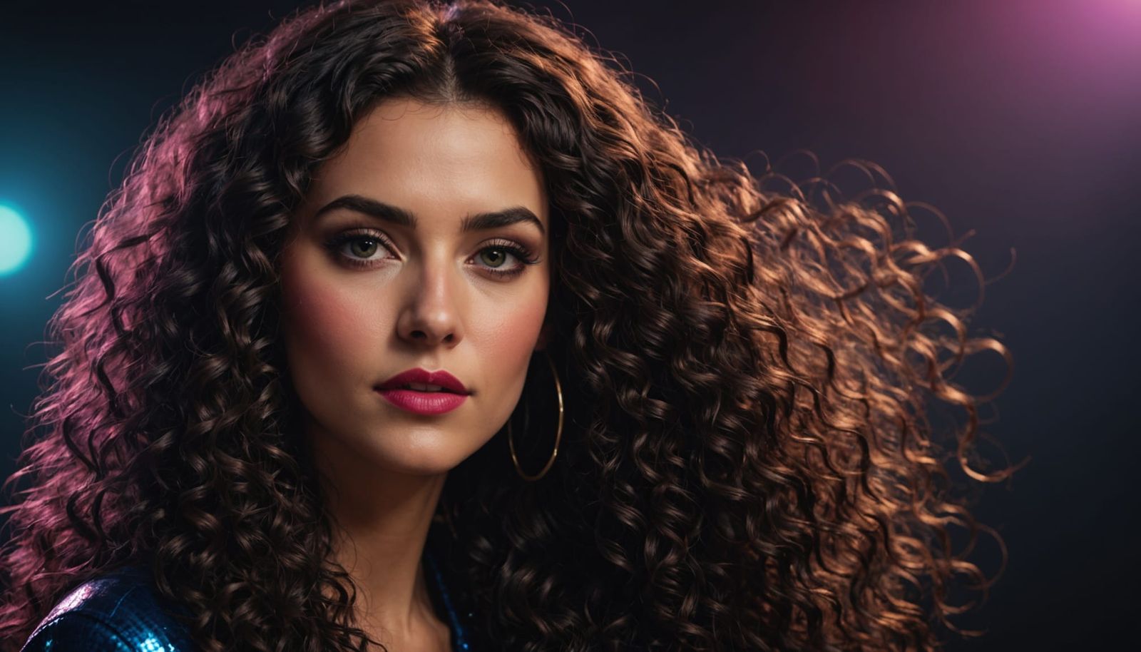 Veloura: Photorealistic Portrait of a Singer with Dynamic Li...