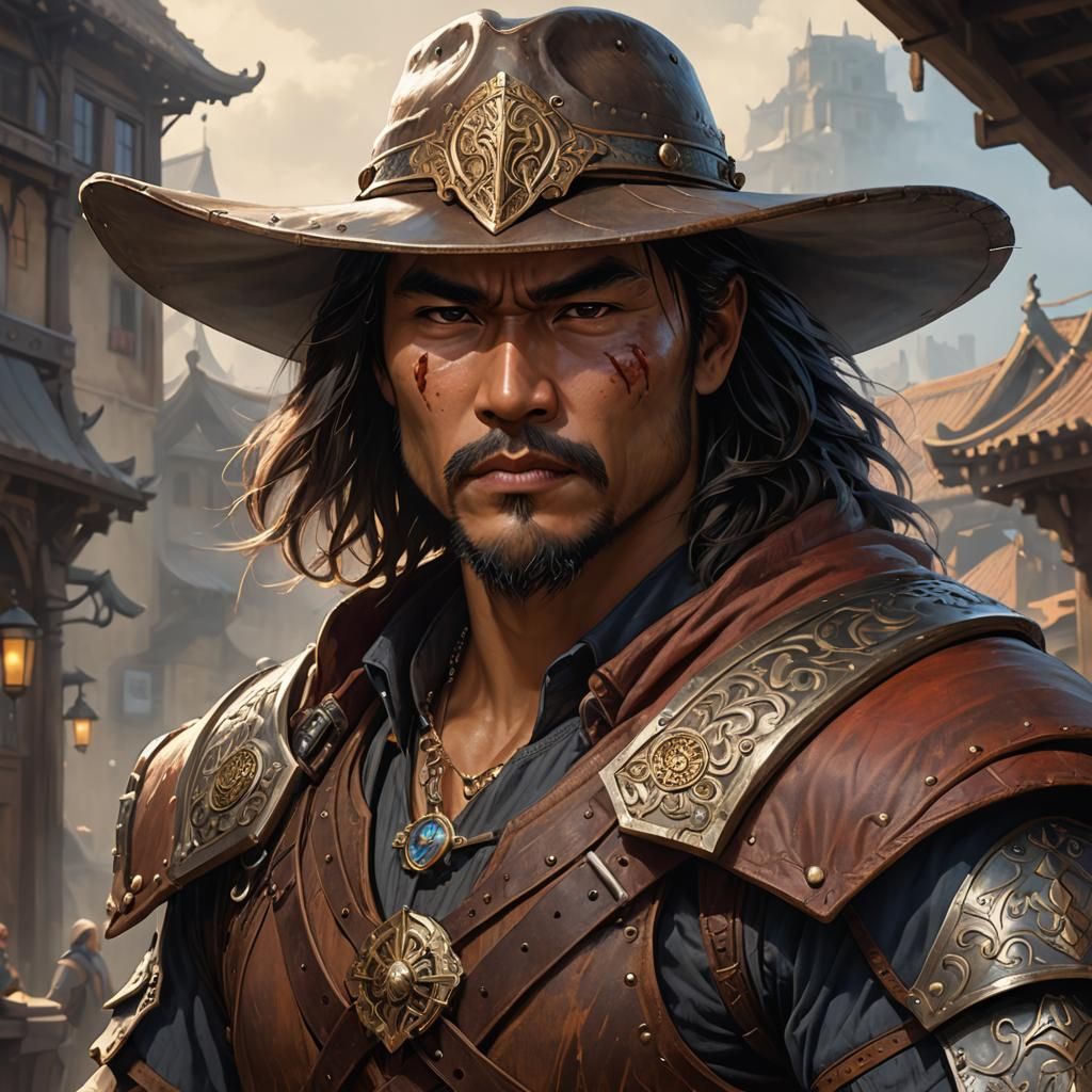 Epic Fantasy Bandit Portrait in Hyperrealistic Style