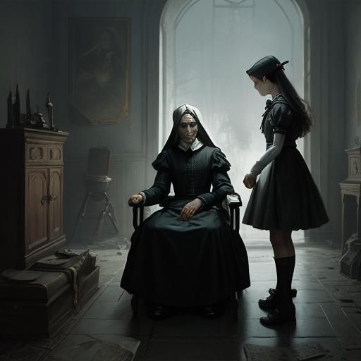 Sinister Doctor Examines Sissymaid: Greg Rutkowski Style