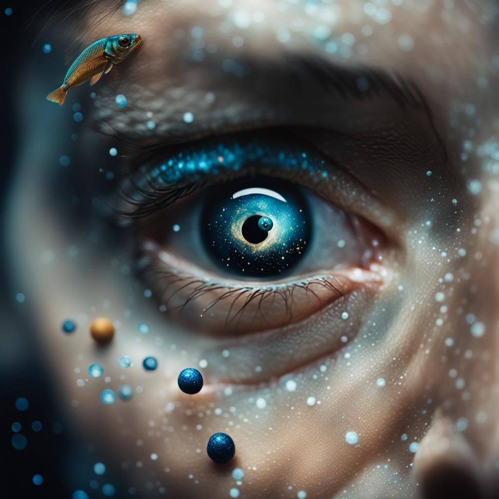 Pisces Constellation: Holographic Cosmic Astral Illustration