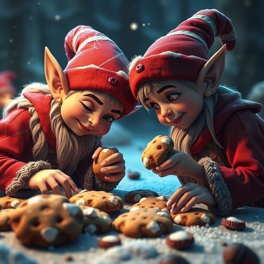 Keebler Elves in Whimsical Cookie Craft