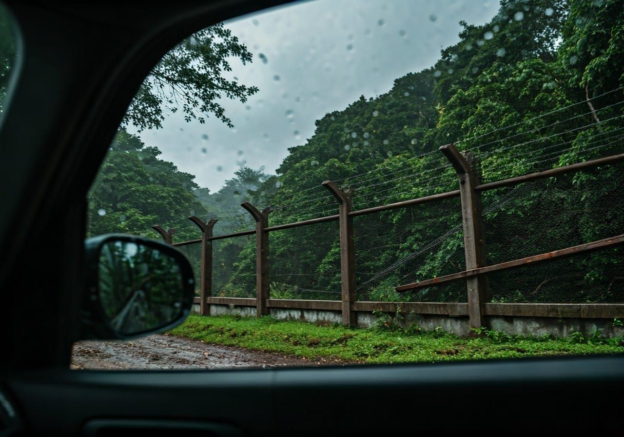 Stormy Jurassic Park Landscape in Moody, Atmospheric Lightin...