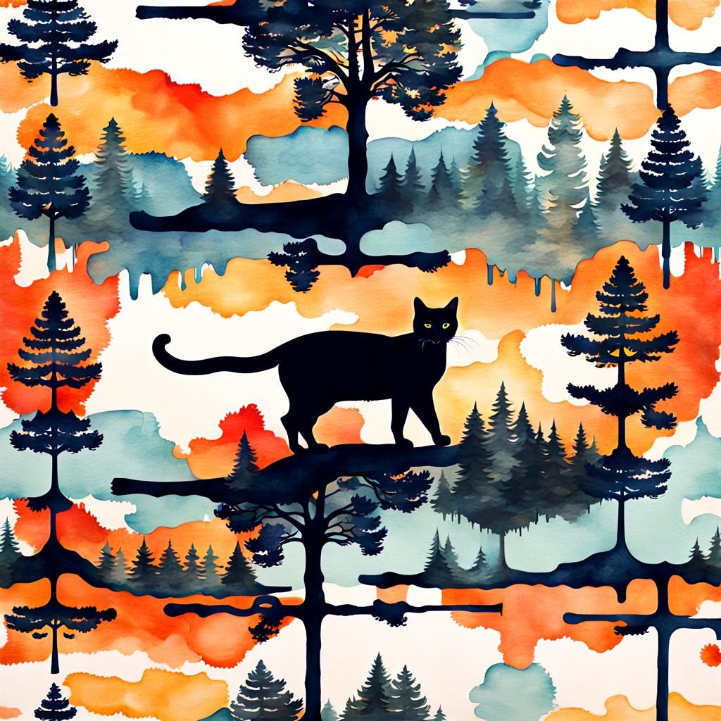 Rorschach Art Inspired Cat Tree Design