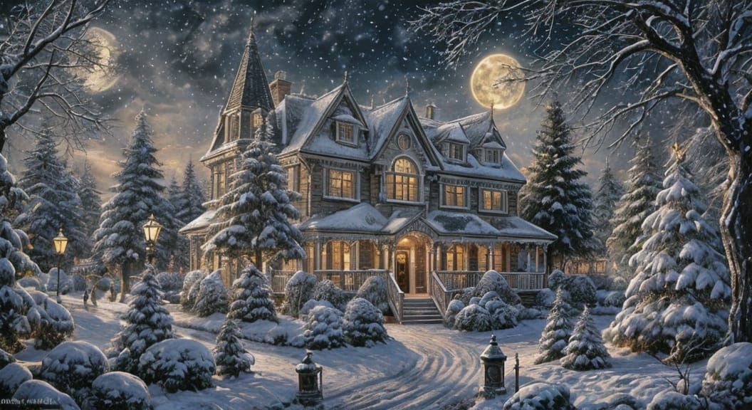 Victorian Christmas Wonderland with Turtle Doves