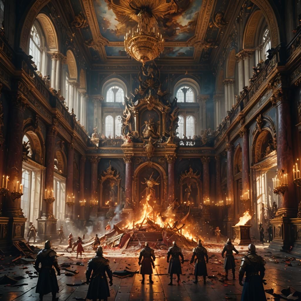 Peasant Riot in Royal Palace Hall