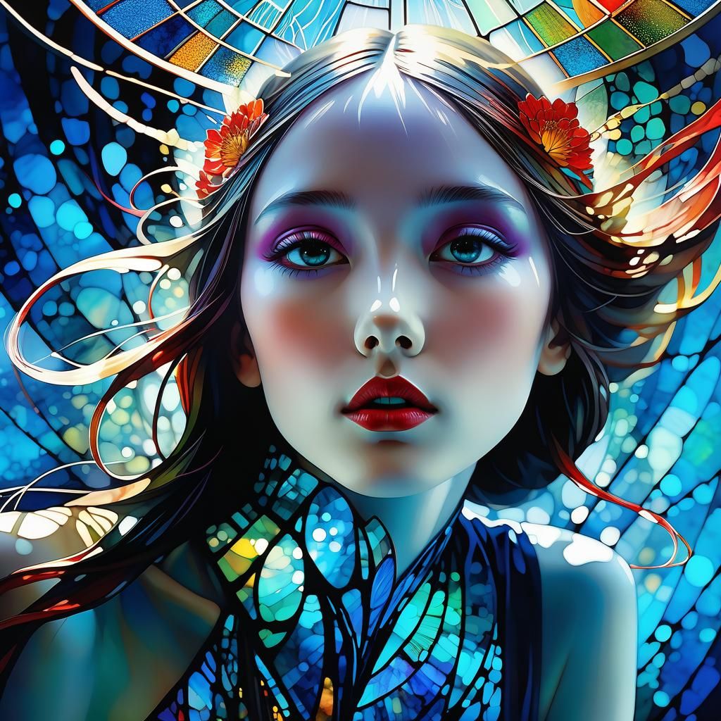 Art Brut Stained Glass Masterpiece