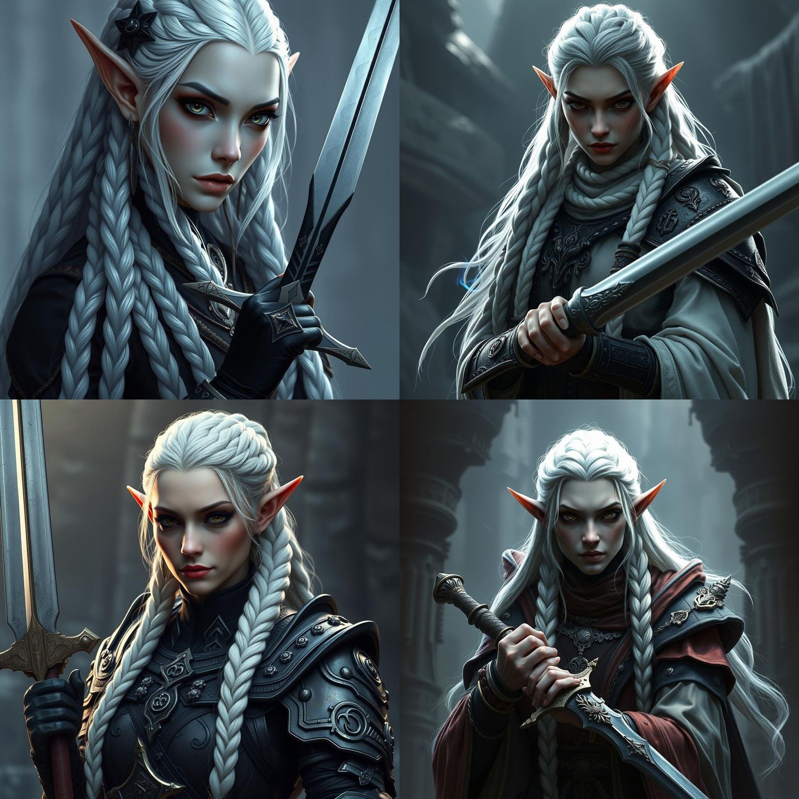 Shadar-kai Elf Paladin of the Raven Queen