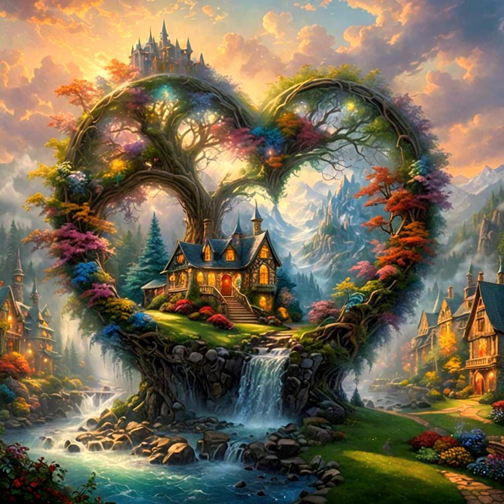 Ethereal Crystal Heart in Hyperrealistic Style