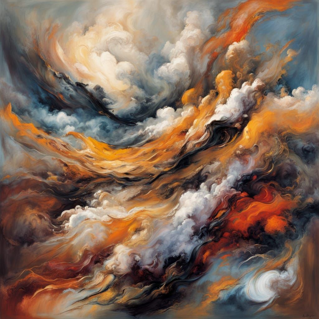 Ethereal Cloudscapes in Moody Abstraction