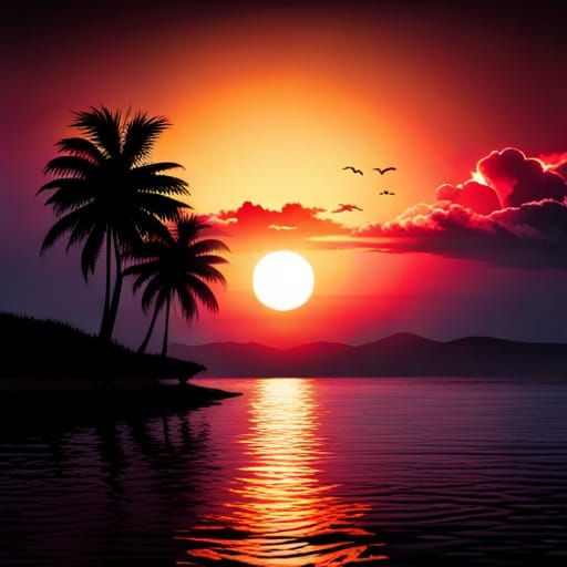 Colorful Floral Mixed Media Painting in Burton Style