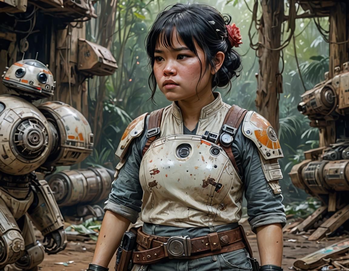 Rose Tico Portrait with Intricate Details