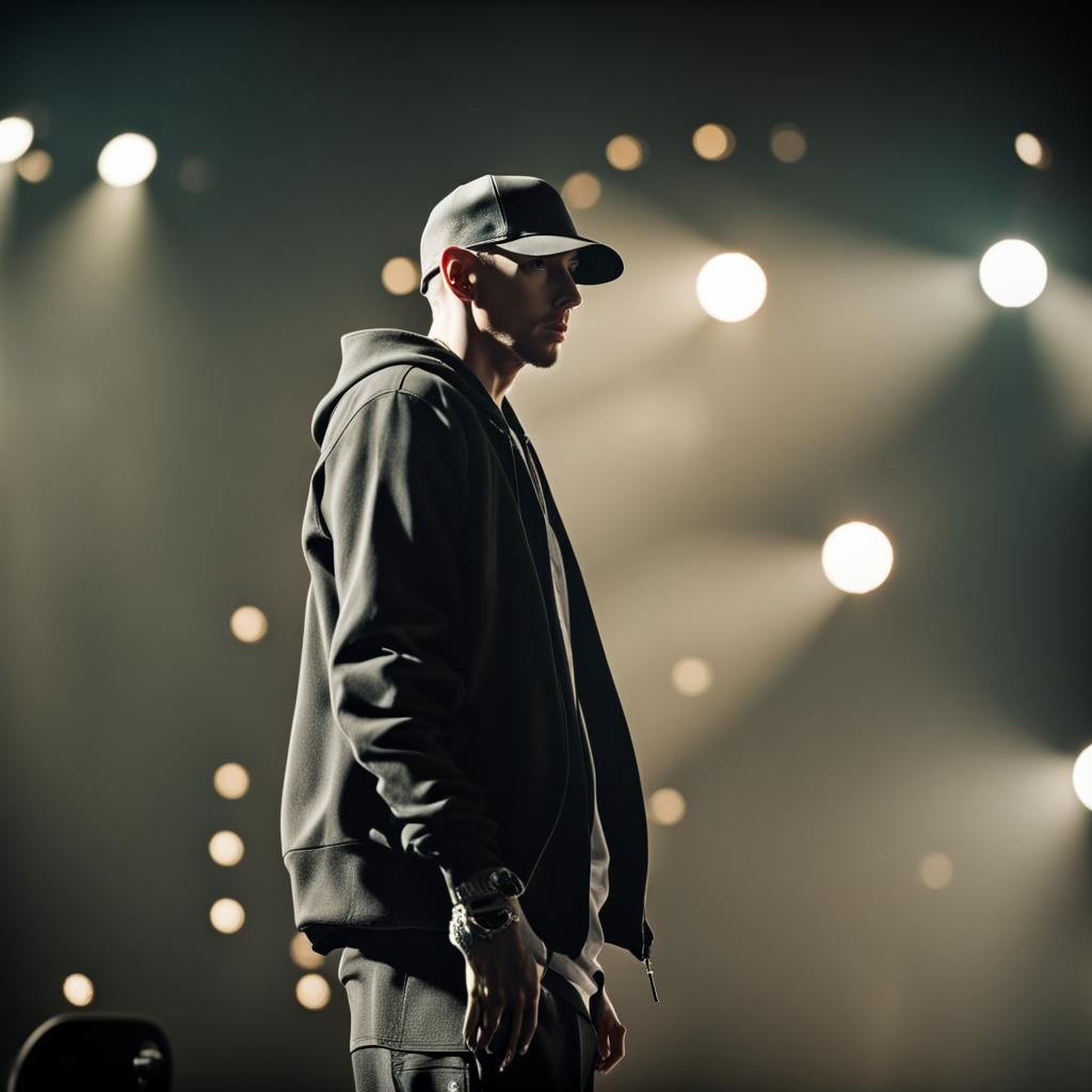 Eminem Portrait in Professional Photography Style