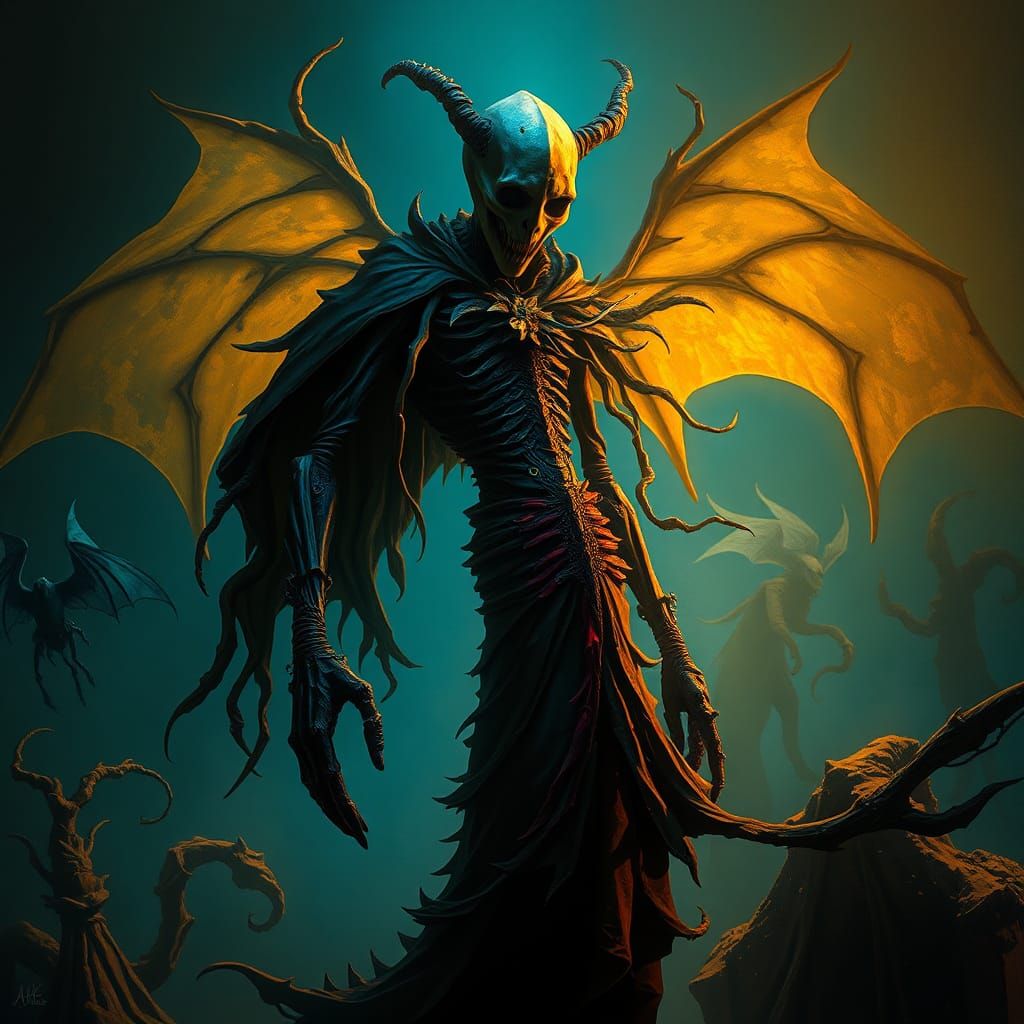 Eerie Figure in Gothic Horror Style