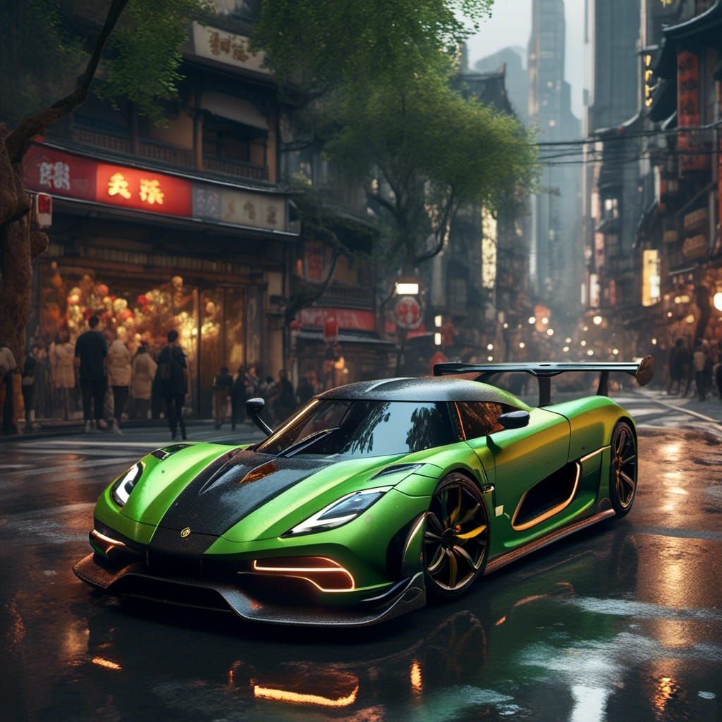 Koenigsegg Jesko Races Through Tokyo Streets