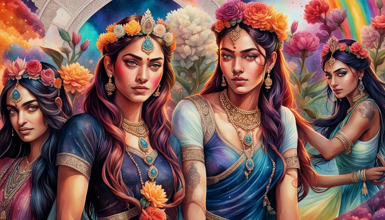 two lesbian Indian princesses
