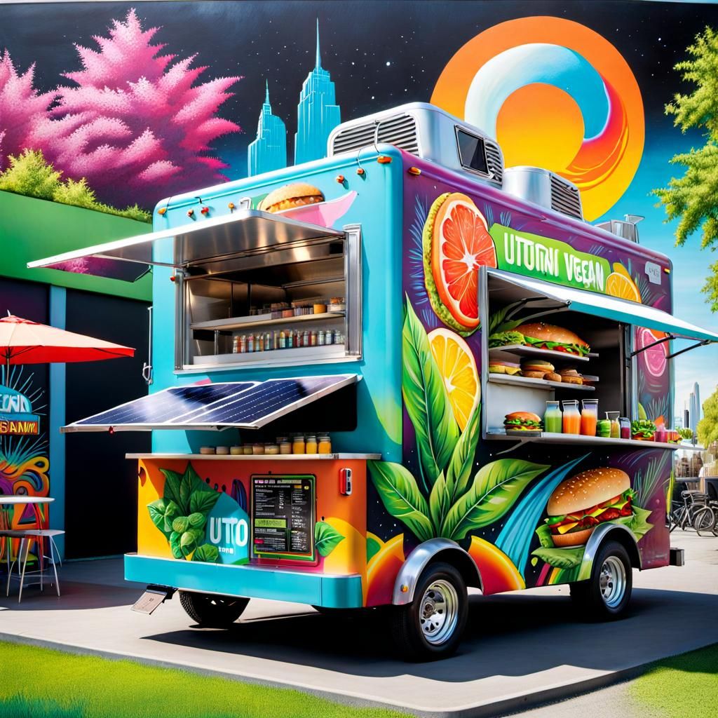 Solar-powered Vegan Food Truck
