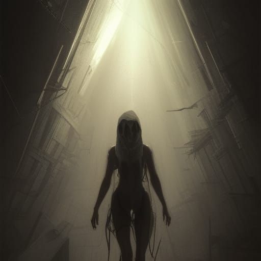 Pyramid Head Portrait in Hyperdetailed Style