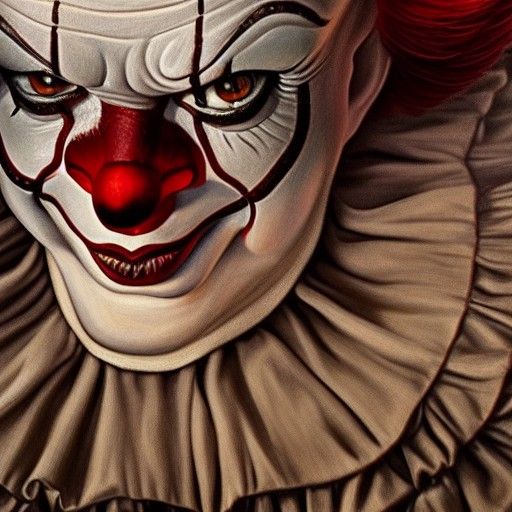 Detailed 3D Rendering of Pennywise in 8K