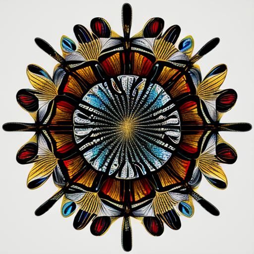 Jewelled Egyptian Butterfly with Fractal Details