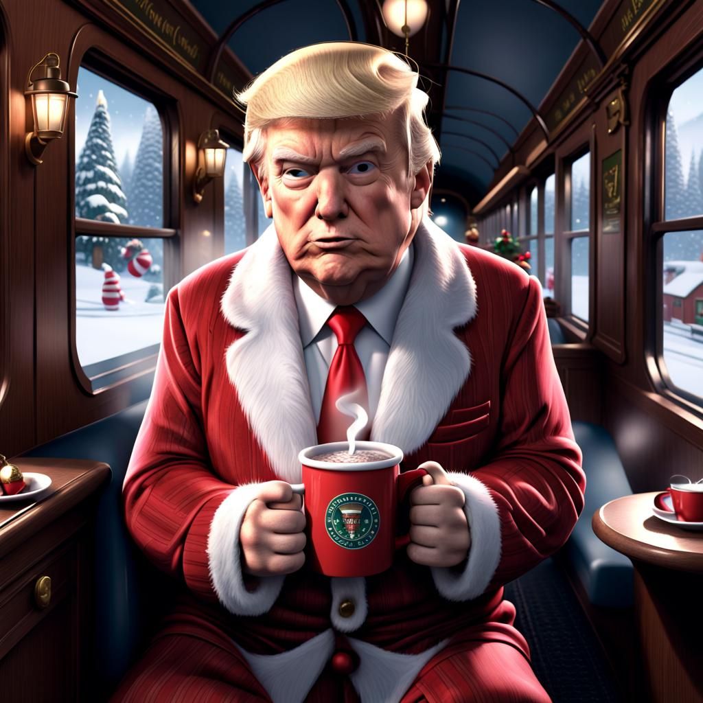 Donald Trump on Polar Express in 3D