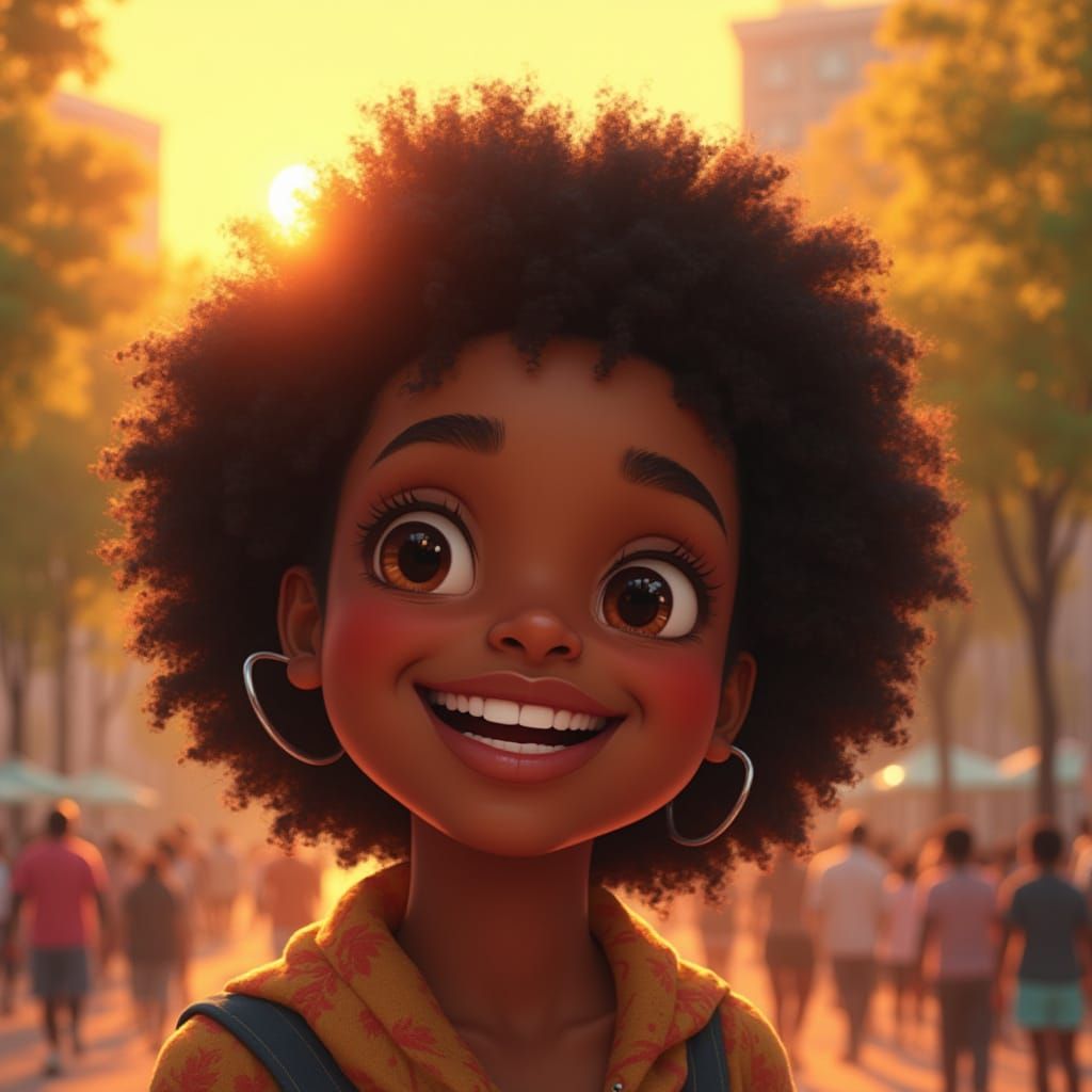 A Cheerful Black Teen Visits Atlanta's HBCUs in Vibrant, Fes...