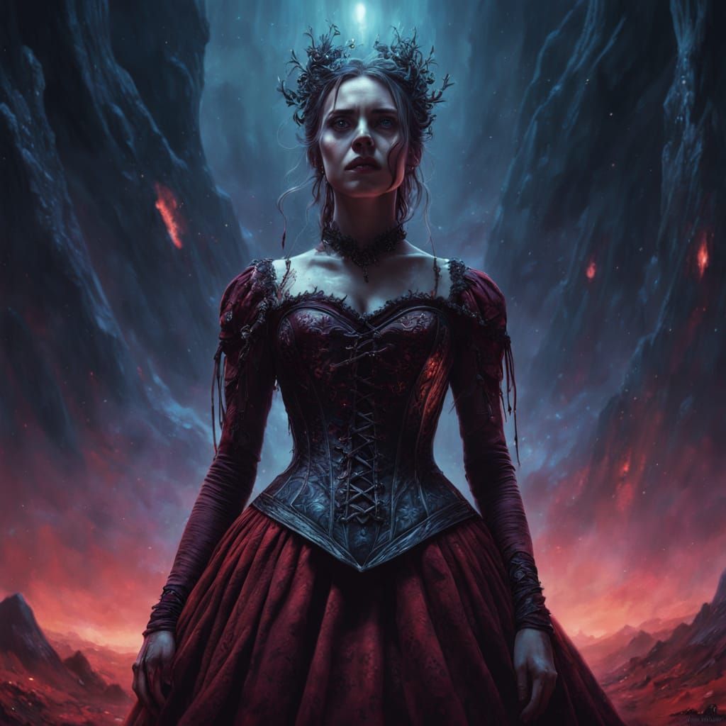 Ethereal Goddess Alters the Cosmos in Dark Fantasy