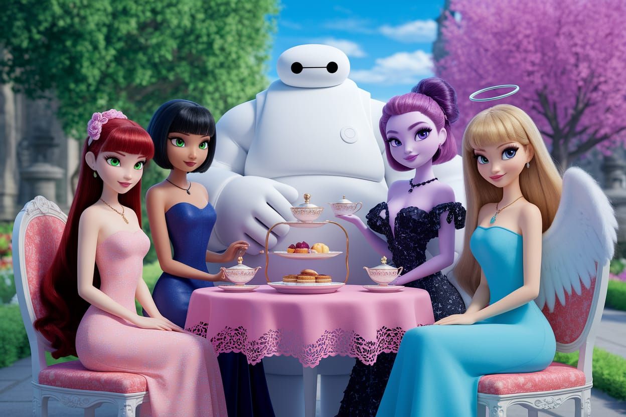 Whimsical Pixar-Style Tea Party in San Fransokyo