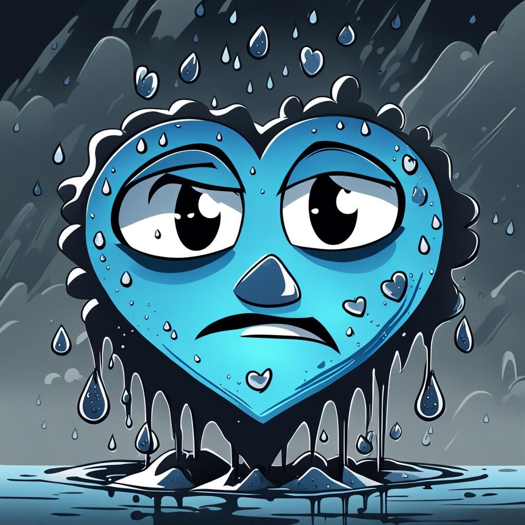 Weeping Heart in Hanna Barbera Cartoon Style