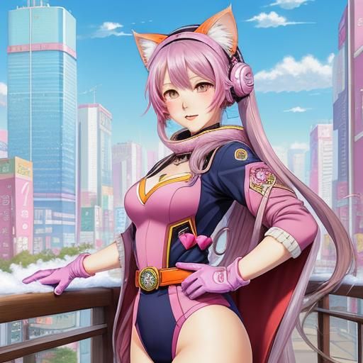 Anime-Style Heroes in Pastel Winter Fashion