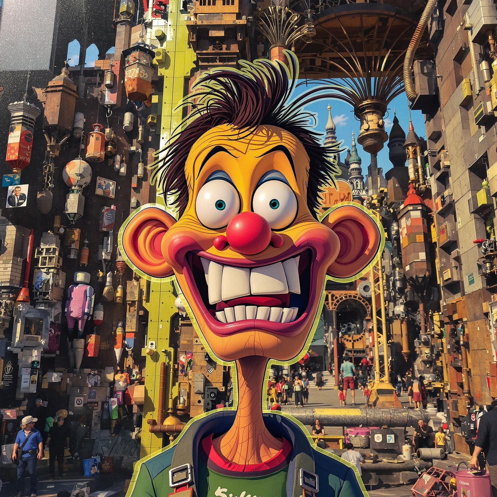 Hanna-Barbera Cartoon Person in Hyper-Realistic Setting