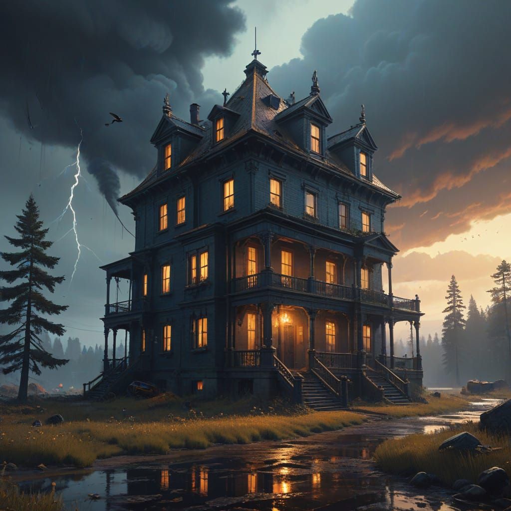 Ethereal Neoclassical Masterpiece with Cinematic Lighting