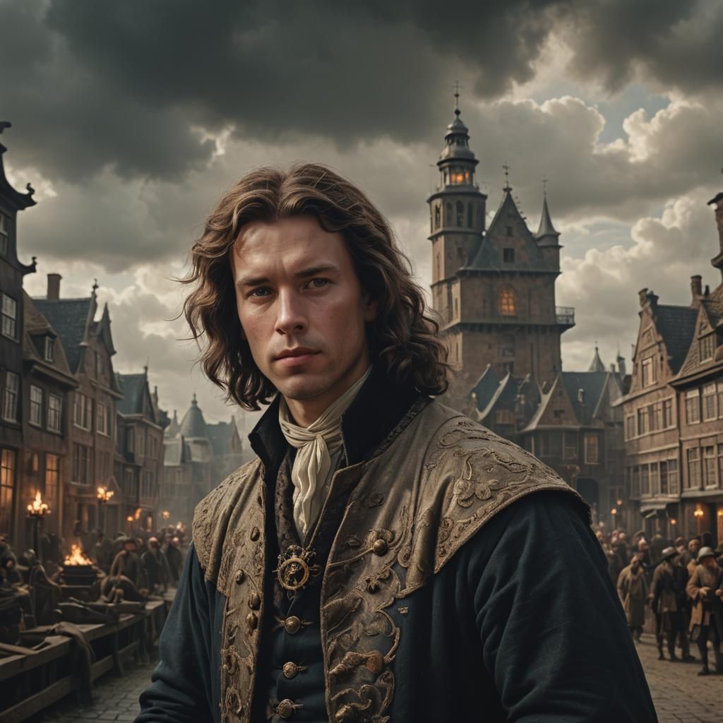 1680s Dutch Man Portrait: Digital Matte Painting