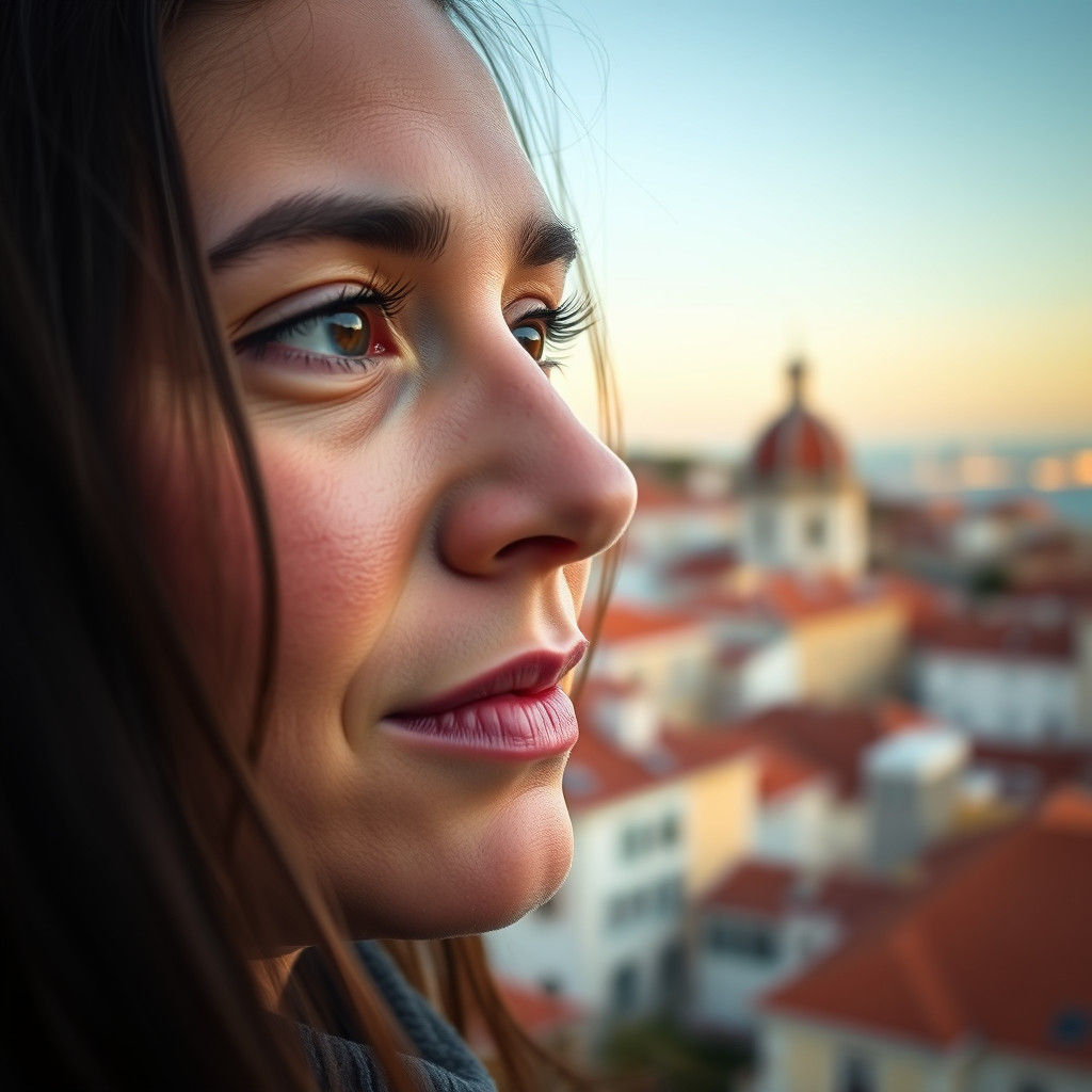 Lisbon Portrait with Bokeh in Style of Schoeller