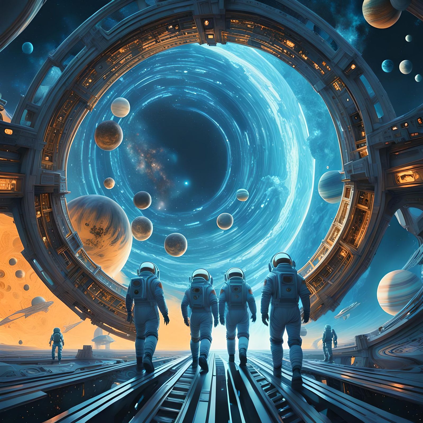 Sci-Fi Time Gate: A Journey to New Worlds