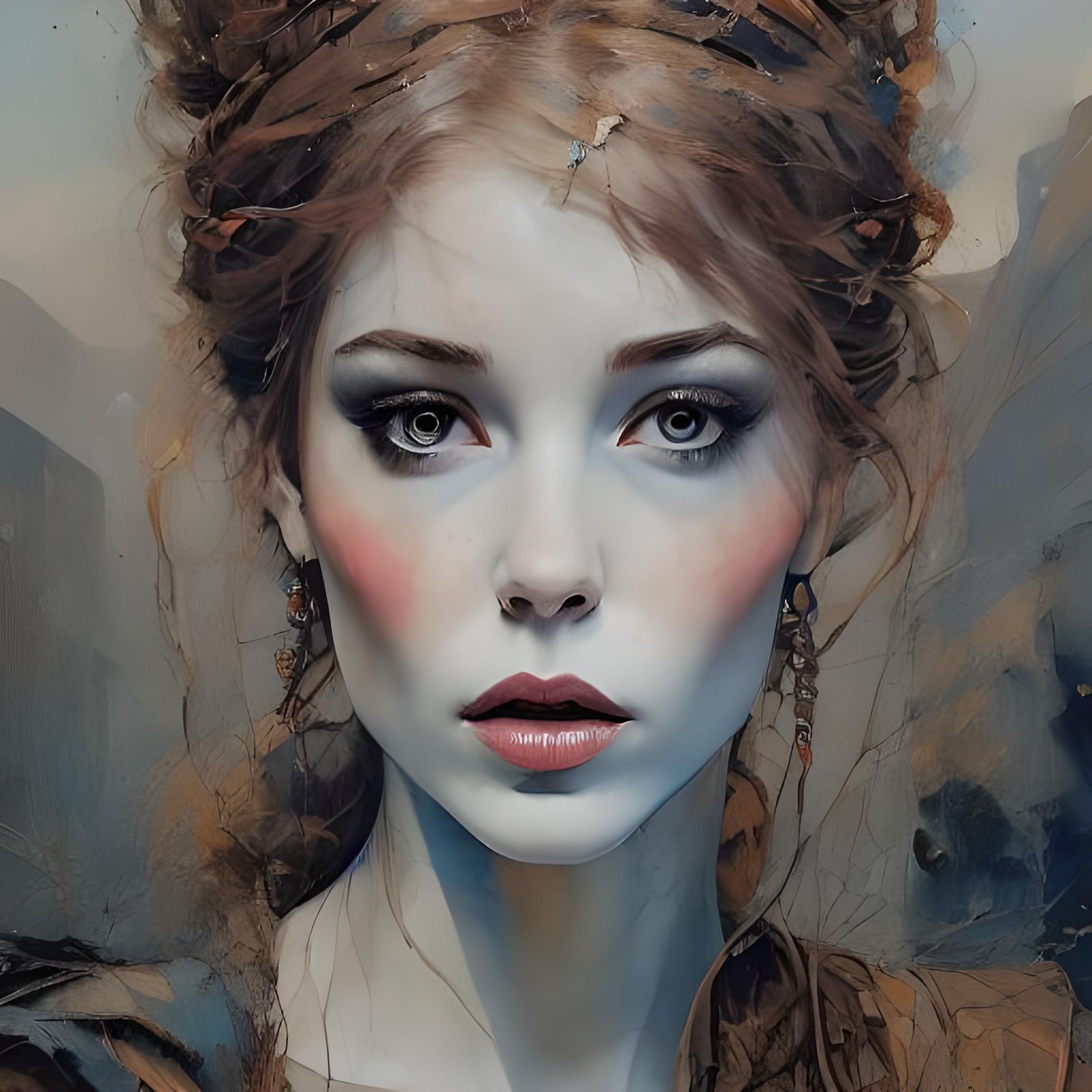 Inky Portrait of a Fairytale Queen