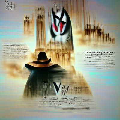 Stylized Letter V on Dark Background