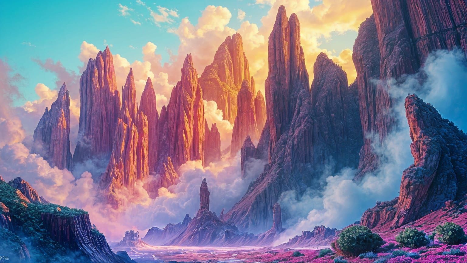 Colorful Mountain Landscape: Epic Visual Feast