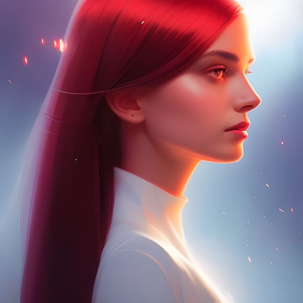 Detailed Portrait of Girl in Volumetric Lighting