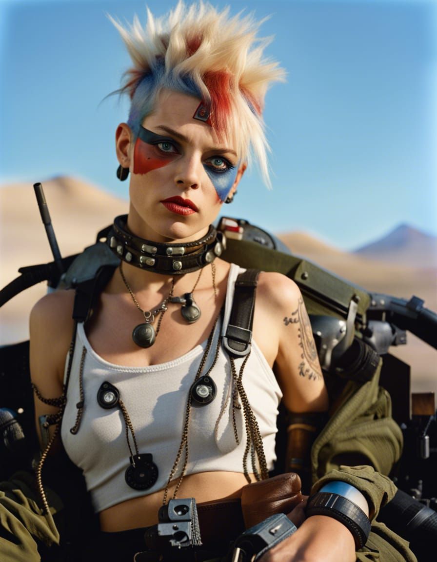 Tank Girl Desert Portrait in Professional Style